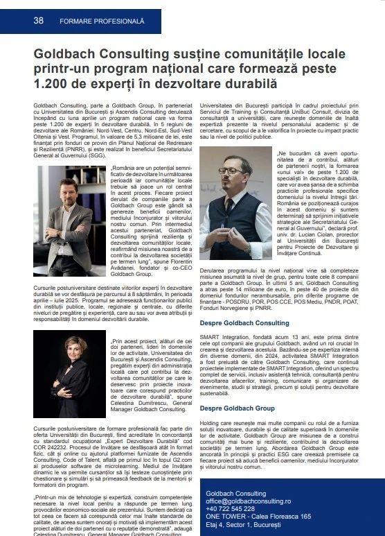 Ghidul Primăriilor | Goldbach Consulting Supports Local Communities Through a National Program Training for Over 1,200 Experts in Local Development